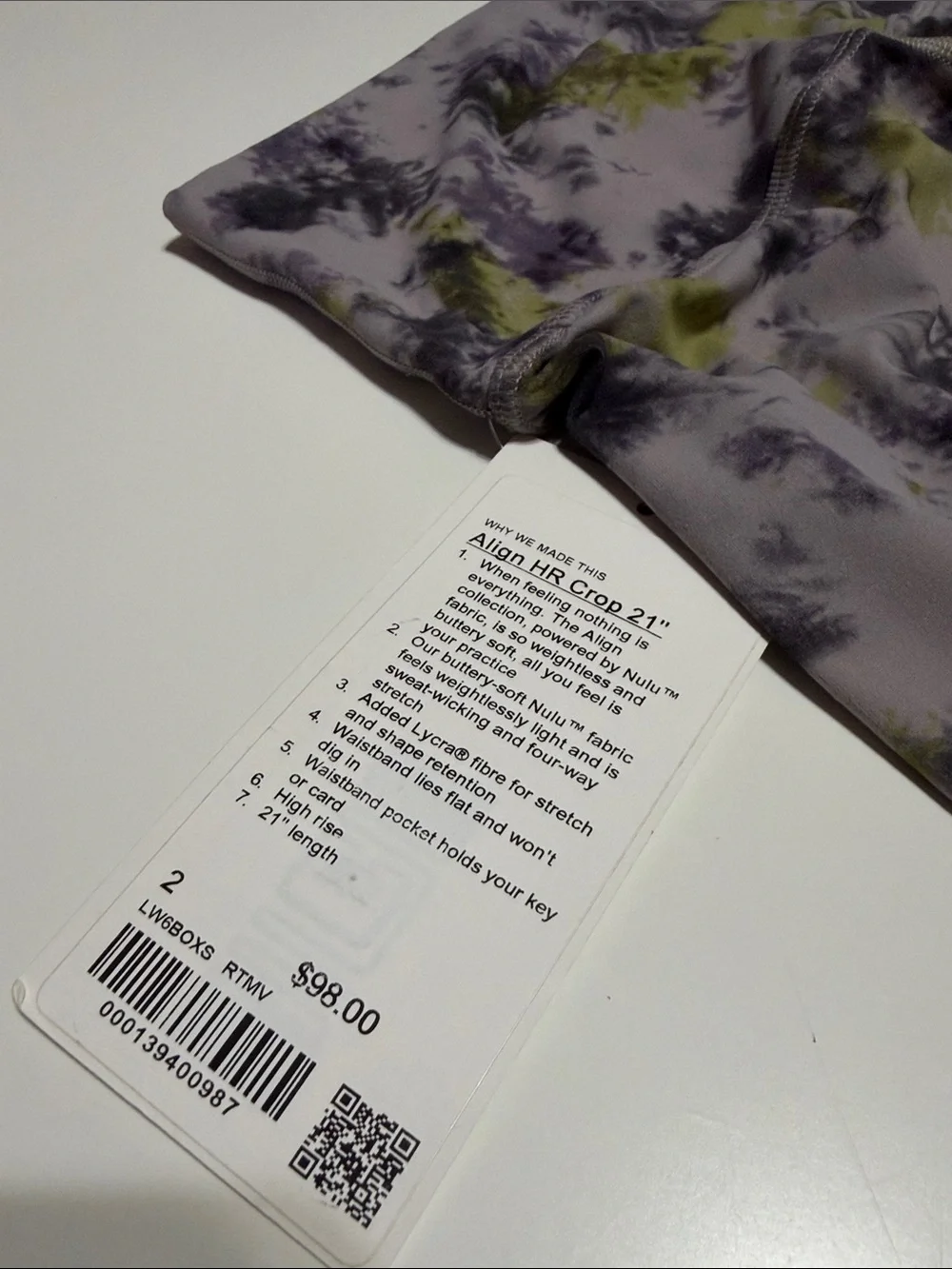lululemon athletica Kids Tie-Dye Leggings - Purple & Olive